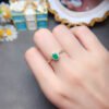 Pure Natural Columbia Emerald Ring Main Stone Size 4 * 6mm0411170594