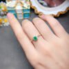 Pure Natural Columbia Emerald Ring Main Stone Size 4 * 6mm0411170594