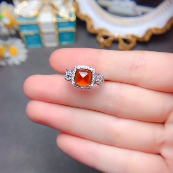 Pure natural Fanta ring, main stone 8mm0411120891