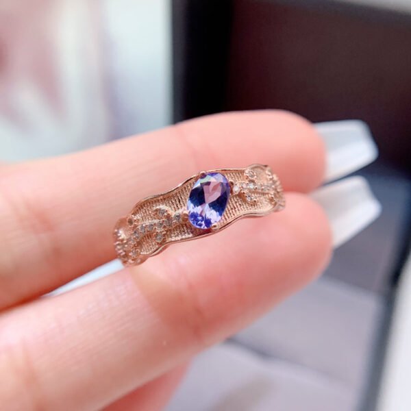 Natural Tanzanite Ring, Main Stone Size 4 * 6mm0411120159