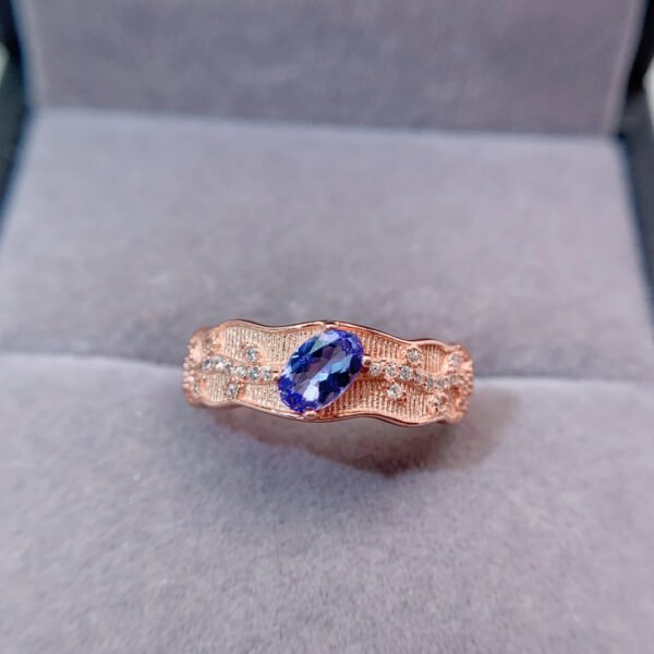 Natural Tanzanite Ring, Main Stone Size 4 * 6mm0411120159