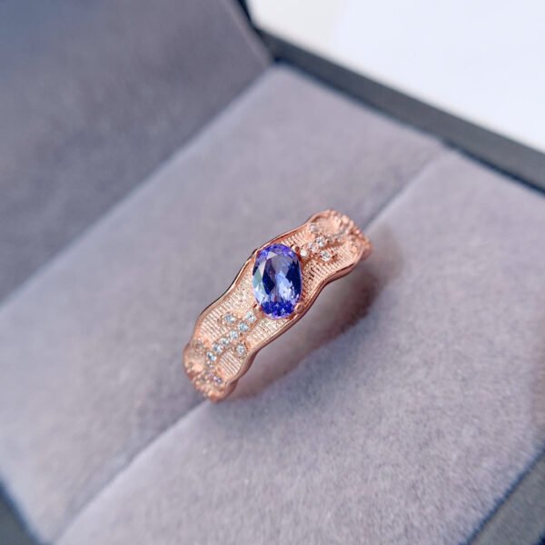 Natural Tanzanite Ring, Main Stone Size 4 * 6mm0411120159