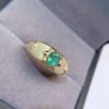 Pure natural Colombian emerald ring, main stone size 4 * 6mm0411190564