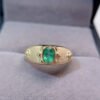 Pure natural Colombian emerald ring, main stone size 4 * 6mm0411190564