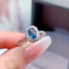 Natural sapphire ring, main stone 4 * 6mm0411170543