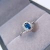 Natural sapphire ring, main stone 4 * 6mm0411170543