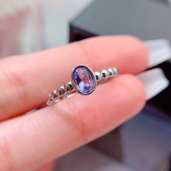 Natural Tanzanite Ring, Main Stone Size 4 * 6mm0411110264