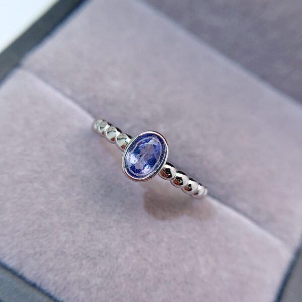 Natural Tanzanite Ring, Main Stone Size 4 * 6mm0411110264
