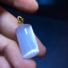 Pure natural gemstone Topaz 18k gold Wushi brand pendant, size 23.2/12mm0411538188