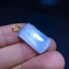 Pure natural gemstone Topaz 18k gold Wushi brand pendant, size 23.2/12mm0411538188