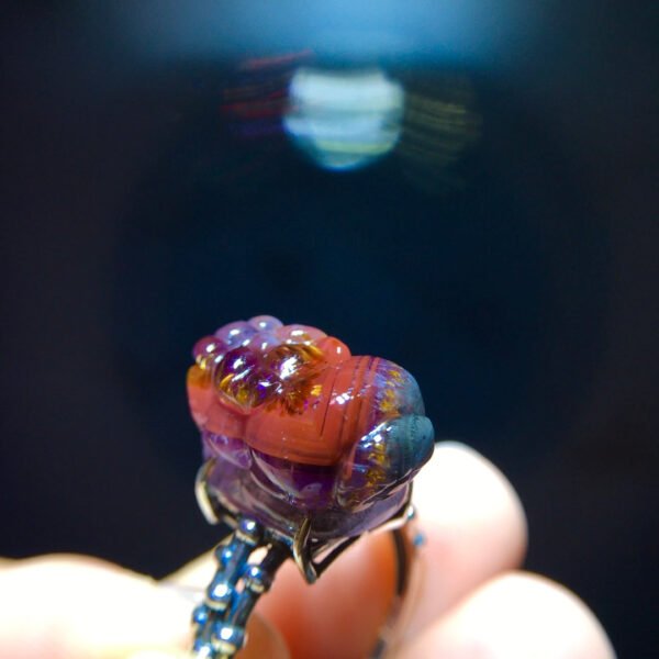 Aurora 23 Aurora Titanium Purple Titanium Pixiu Ring for Men and Women, Size: 16.3/11.6mm0511338159