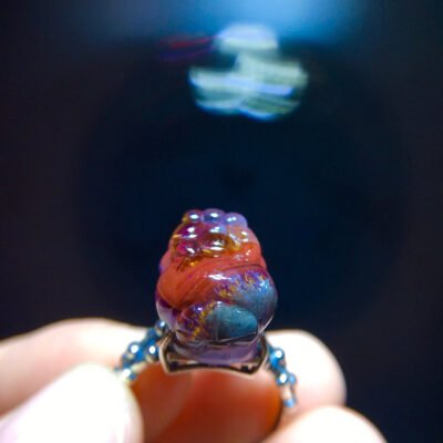 Aurora 23 Aurora Titanium Purple Titanium Pixiu Ring for Men and Women, Size: 16.3/11.6mm0511338159