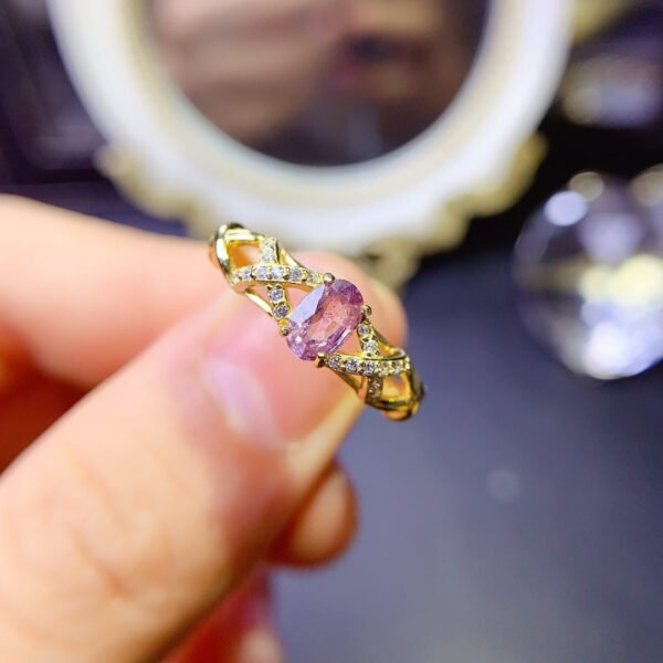 Pure natural tourmaline ring, main stone 4 * 6mm0611095189