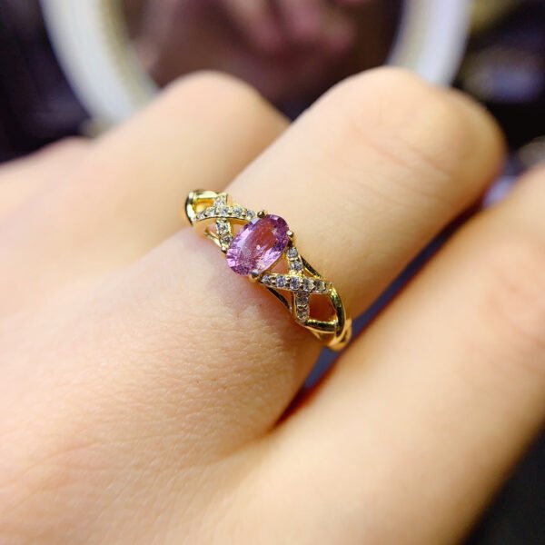 Pure natural tourmaline ring, main stone 4 * 6mm0611095189