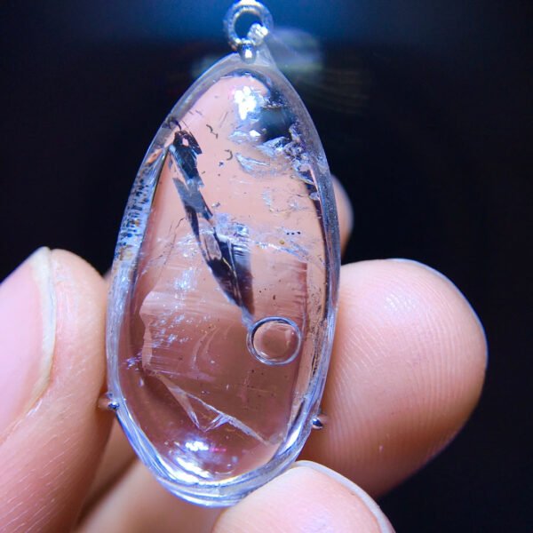 Rare Natural Water Gall Pendant Necklace, Size 28/14.2mm0711398155