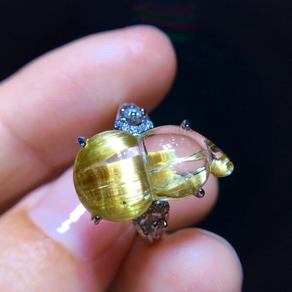 Titanium crystal gourd ring, specifications: 18.4/10.4mm0711248195