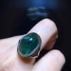 Natural Green Ghost Pyramid Ring, Size 19.6/12.2mm0711248122