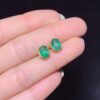 Pure natural Columbia emerald earrings, main stone size 5 * 7mm0811550123