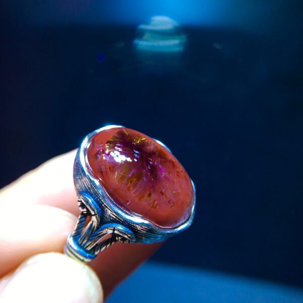 Aurora 23 Aurora Titanium Purple Eye Ring, Size: 18.5/13mm0811398166