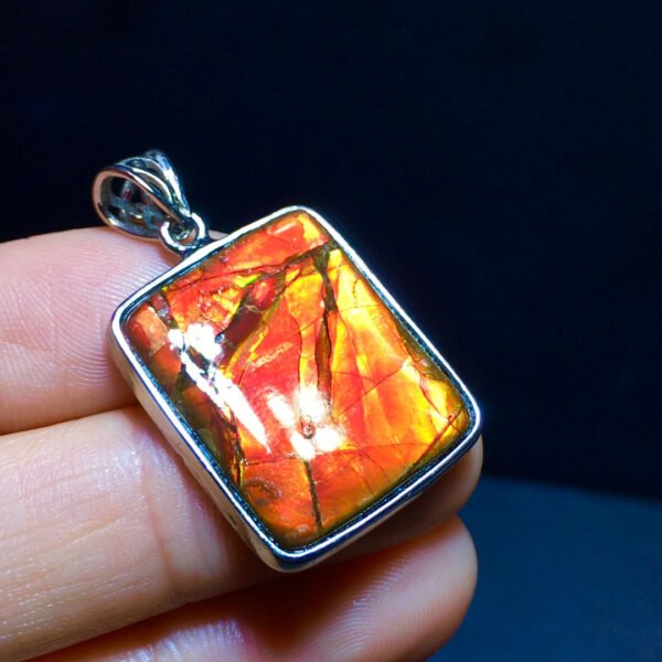 Natural Canadian mottled stone matte pendant, size 21.5/17.6mm0911398155