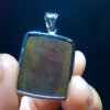 Natural Canadian mottled stone matte pendant, size 21.5/17.6mm0911398155