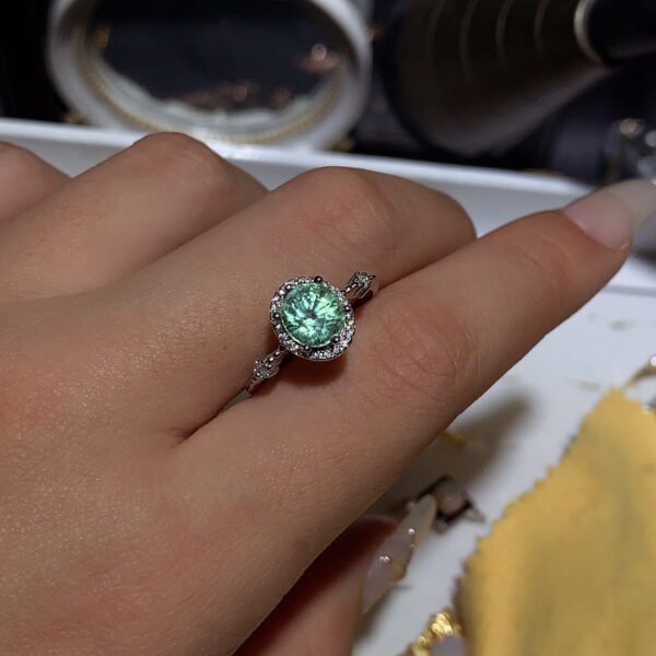 Pure natural candy colored tourmaline ring, main stone size 6 * 8mm1110450866