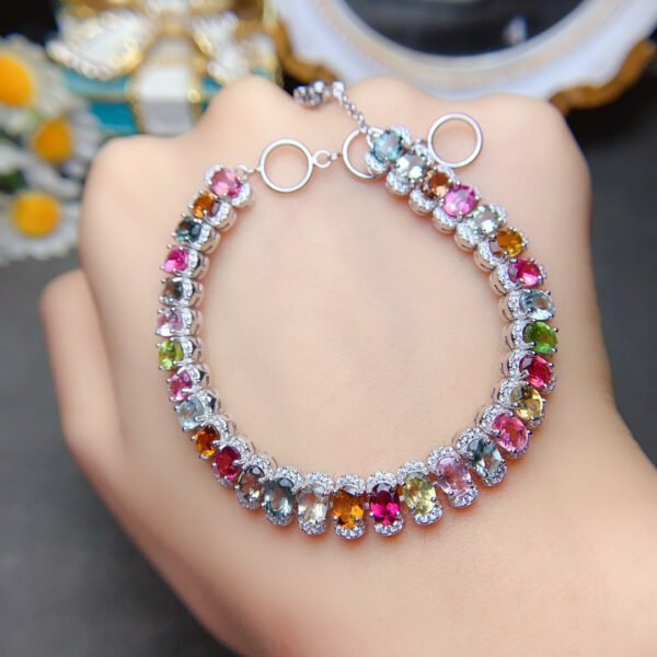 Pure natural tourmaline bracelet, main stone 4 * 5mm1110725488