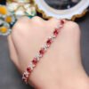 Pure natural magnesium aluminum garnet bracelet, main stone size 4 * 5mm1110350126