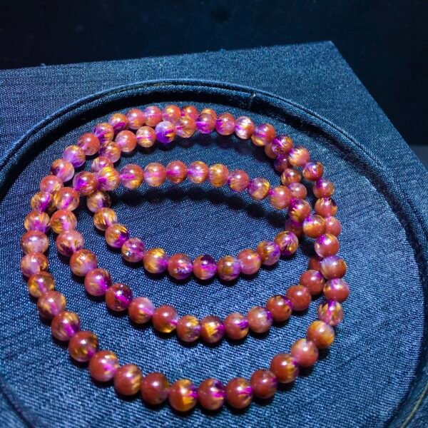 Natural Aurora 23 Aurora Titanium Purple Titanium Full Titanium Three Ring Bracelet, Size: 5.8mm11102598