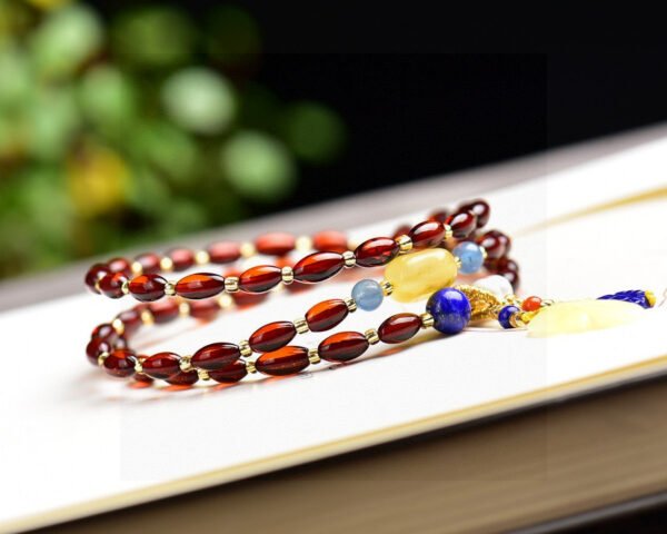 Original natural blood pearl rice bead bracelet, blood pearl size is approximately 4 * 6mm1110089133