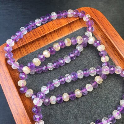 Purple Yellow Crystal Faceted Bracelet 💕 Specification 6mm ✨1111011256