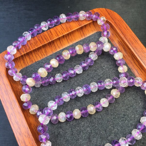 Purple Yellow Crystal Faceted Bracelet 💕 Specification 6mm ✨1111011256