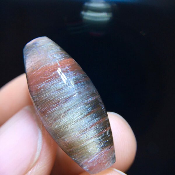 Natural silver titanium bucket bead round bead, size 25/12mm1111198336