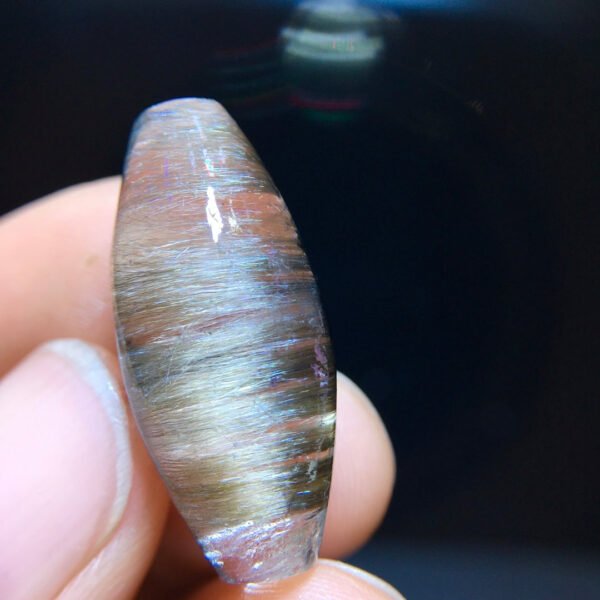 Natural silver titanium bucket bead round bead, size 25/12mm1111198336