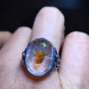 Rare natural oil and water gallbladder quicksand ring, bare stone 17.5/13mm1111278144