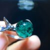 Natural green ghost treasure bowl ring, size 11.5mm1111278199