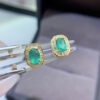 Pure natural Columbia emerald earrings, main stone size 4 * 6mm1112350466