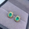 Pure natural Columbia emerald earrings, main stone size 4 * 6mm1112350466