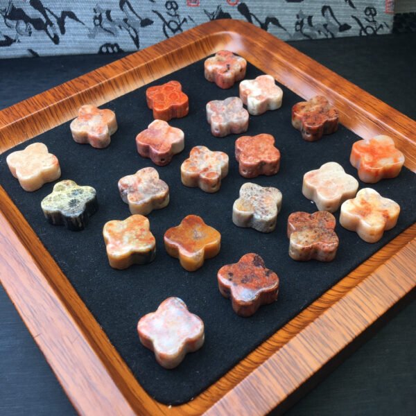 Coral Jade Four Leaf Grass Accessories 💕 Specification 14mm ✨1113002156