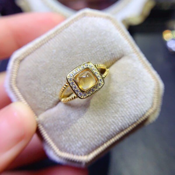 Pure natural crystal ring, main stone 5mm1113110266