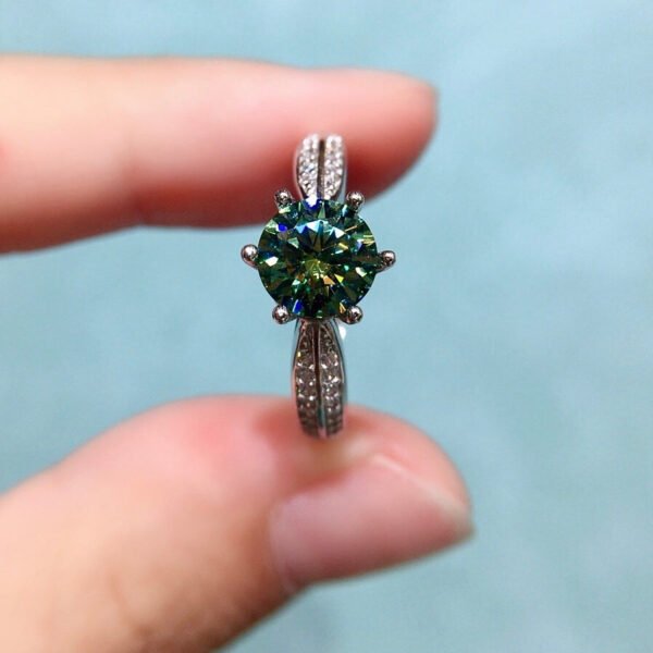 Popular Mosan Diamond Ring, Main Stone 1 Carat, Round 6.5mm1113090166