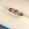Classic Pink Mosang Diamond Ring, Main Stone Circle 5 * 5mm1114150299
