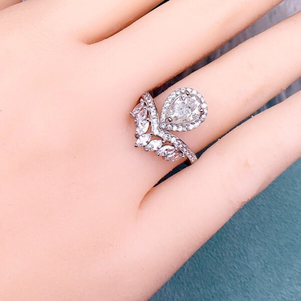 Classic Mosan Diamond Ring, Main Stone 1 Carat, Main Stone 5 * 7mm1114170122