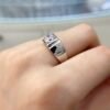 Classic Mosan Diamond Ring, Main Stone 1 Carat, Round 6.5mm1114130355