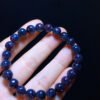 Natural Black Gallen Purple Black Super Seven Black Gold Super Three Wheel Backbone Bracelet, Size 8.2 mm11142098