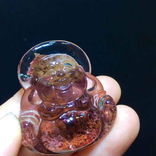 Natural Red Ghost Big Belly Buddha Pendant for men and women, size 40/35.6mm1114248733