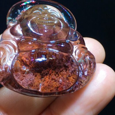 Natural Red Ghost Big Belly Buddha Pendant for men and women, size 40/35.6mm1114248733