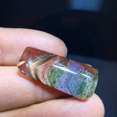 Natural Color Ghost Four Seasons Spring, Summer, Autumn, and Winter Thousand Layer Pyramid Silent Plate Pendant, Size 26.1/11.8mm1114158266