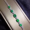 Luxury natural Columbia emerald bracelet, bare stone specification: 3 * 4+3 * 5+4 * 6mm1115399466
