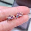 Pure natural moonlight stone earrings, main stone 3 * 4mm1115140844